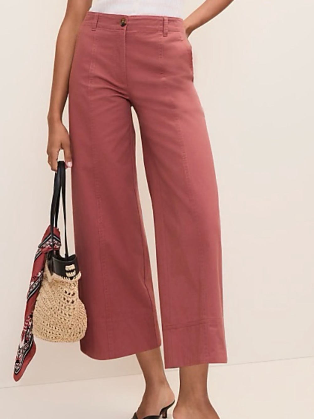 Ann Taylor Factory Signature Straight Leg Ankle Pants Dusty Rose 2